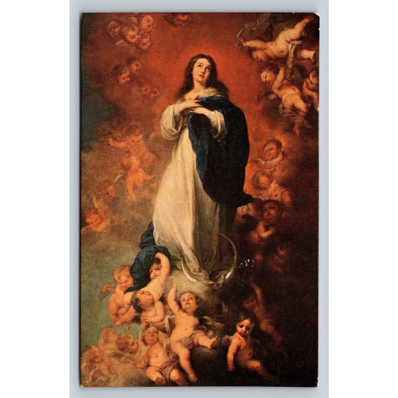 The Immaculate Conception Bartolome Murillo Antique Postcard Paris, Lapina Print - Picture 1 of 2